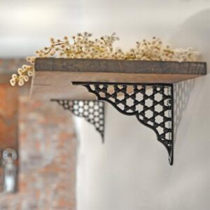 Small Cast Iron Shelf Brackets - 2,3 or 4 Honeycomb Design