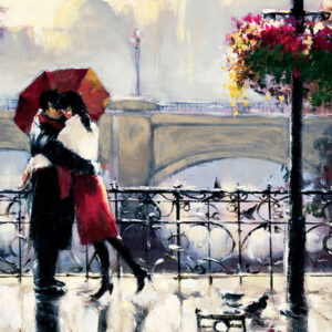 Romantic Printed Tile - Embrace by Brent Heighton