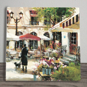 Romantic Tile Art Floral Promenade by Brent Heighton