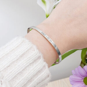 Silver Personalised Affirmation Bracelet