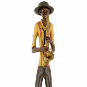 Jazz Saxophonist Sculpture | Tall Standing Jazz Musician