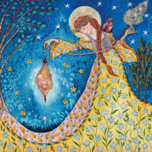 Creation Dreams Art - Goddess Frigg Birthing All Wall Tile