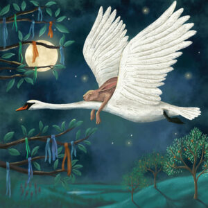 Full Moon Mystical Art - Wendy Andrew Printed Tile