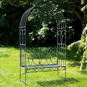 Grey Garden Arbour - Heritage Steel Romantic Two Seater