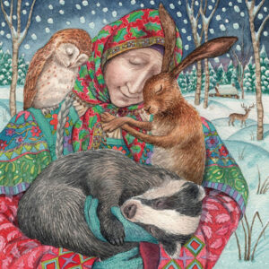 Magical Woodland Art - In The Arms of Grace Printed Tile