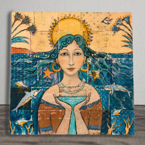 Mistress Of The Seas by Wendy Andrew - 20cm Printed Tile