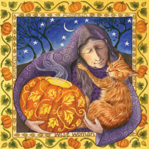Pumpkin Wise by Wendy Andrew Licensed Printed Ceramic Tile