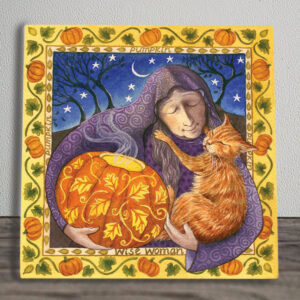 Pumpkin Wise by Wendy Andrew Licensed Printed Tile