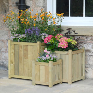 Traditional Wooden Planting Boxes | Set of 3 Zest Holywell