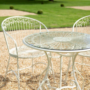 Romantic Garden Bistro Set - Glass Top Blaisdon for Two