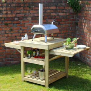 Wooden Garden Pizza Oven Table - Zest Outdoor Living