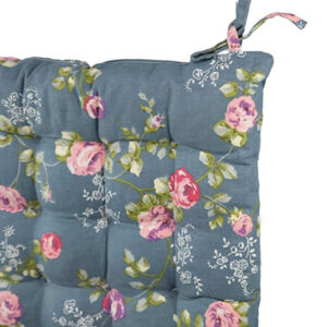 Navy Rosebud Square Seatpads