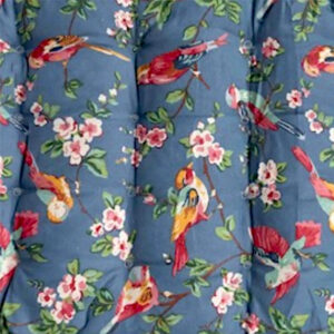 Navy Songbirds Garden Bench Cushion