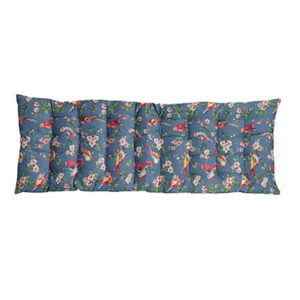 Songbirds Bench Cushions | Whimsical Navy Garden Cushion
