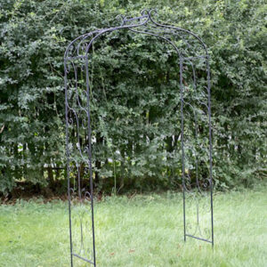 Romantic Scroll Garden Arch - Black Finish by Ascalon