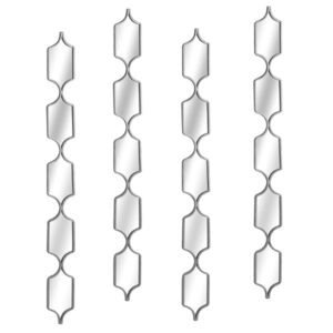 Silver Square Hanging Mirror Chains - Stunning Pendants