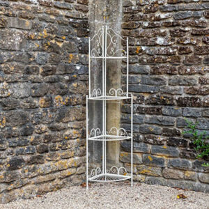 Blaisdon Distressed Cream Corner Garden Shelves