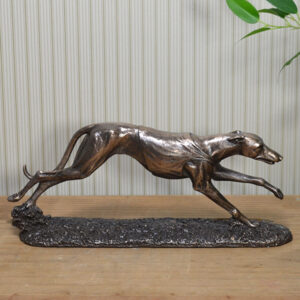 Cold Cast Bronze Single Racing Greyhound Sculpture