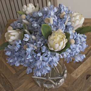 Faux Closed Protea in Coastal Floral Display