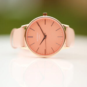 All Pink Personalised Watch | Coral Architēct Leather