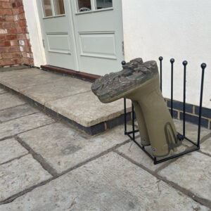 Four Pair Rectangle Boot Rack by Poppy Forge