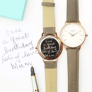 Ladies Light Grey Engraved Watch | On Trend Architēct Blanc