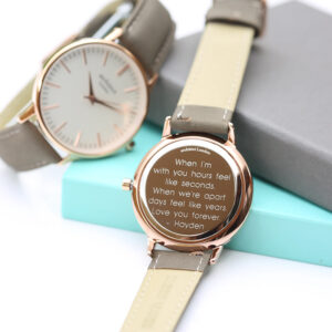 Light Grey Strap Ladies Architēct Blanc - Modern Font Engraving
