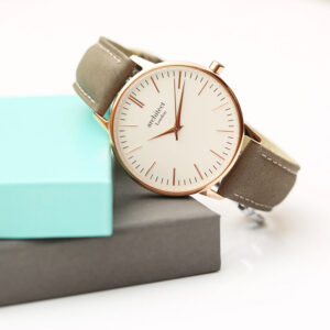 Personalised Ladies Architēct Blanc Light Grey Strap