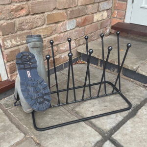 Six Pair Boot Rack | Superb Poppy Forge Quality Steel Stand