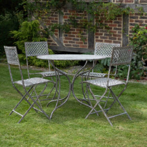 Stone Effect Steel Patio Set | Ascalon Marlborough for Four