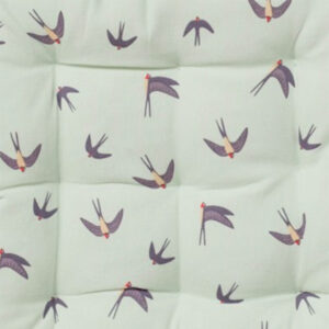 Swallows Bench Cushion | Pale Blue for Garden & Home
