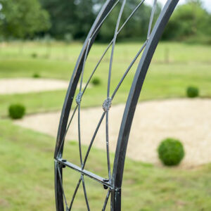 Distressed Steel Garden Moon Gate
