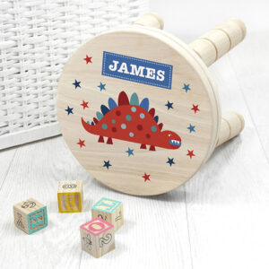 Personalised Dinosaur Wooden Stool