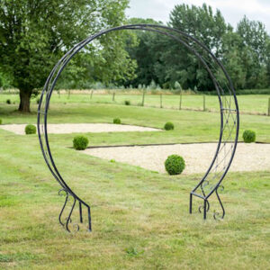 Circular Weathered Garden Arch | Bronzed Moon Gate Arch