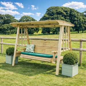 Antoinette Three Seat Swing Seat by Churnet Valley with Optional Cushion