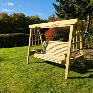 Wide Wooden Swing Seat | Churnet Valley Cottage for Three