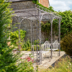 Ascalon Ornate Steel Pergola Gazebo