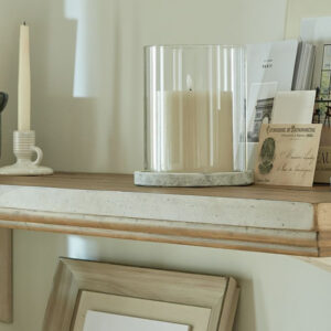 Stone Hurricane Lantern | Indoor & Outdoor Ceramic & Glass