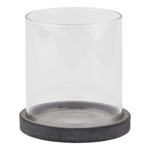 Small Grey Hurricane Lantern | Amalfi for Indoors & Outdoors