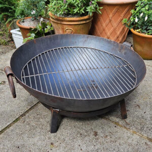 Kadai Fire Bowl | Handcrafted by Artisan with Stand &Grill