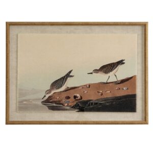Stints Linen Wall Art | Graceful Print with Beaded Frame