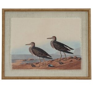 Sandpipers Art on Linen | Captivating Shorebirds Framed