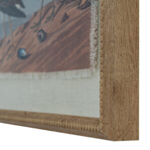 Flora & Fauna Collection Sandpipers On Linen In Beaded Frame