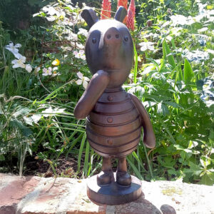 Large Piglet Garden Statue | Bronze 52cm Tall & Weatherproof