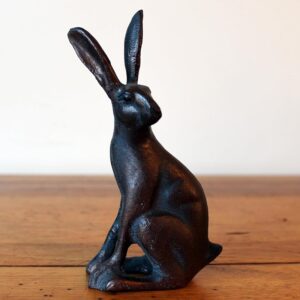Small Sitting Bronzed Hare - Hand Crafted Cast Aluminium