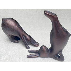 Yoga Bunnies Sculptures - Cast Aluminium