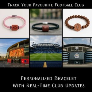Personalised Bracelets with Real TIme Football Club Updates