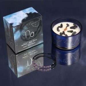 Gift for Capricorns | Scented Candle & Gemstone Bracelet