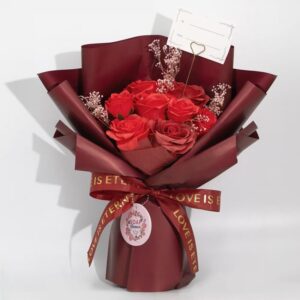 Large Red Roses Soap Flower Bouquet - Love is Eternal