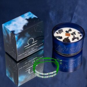 Libra Zodiac Crystal Candle & Gemstone Bracelet